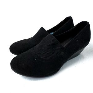 🆕 Comfort Plus by Predictions Black Wedge Shoes NWT size 12